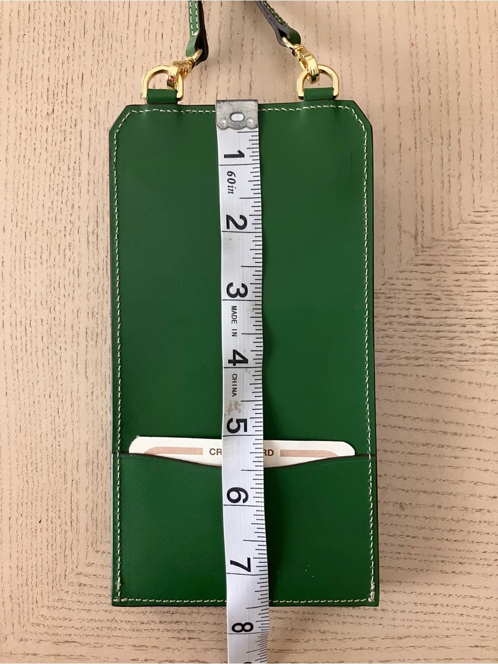 Sid Mashburn Green Leather Crossbody Phone Bag | Modern - Quiet Luxury
